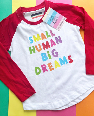 Small Human Big Dreams Kids Raglan