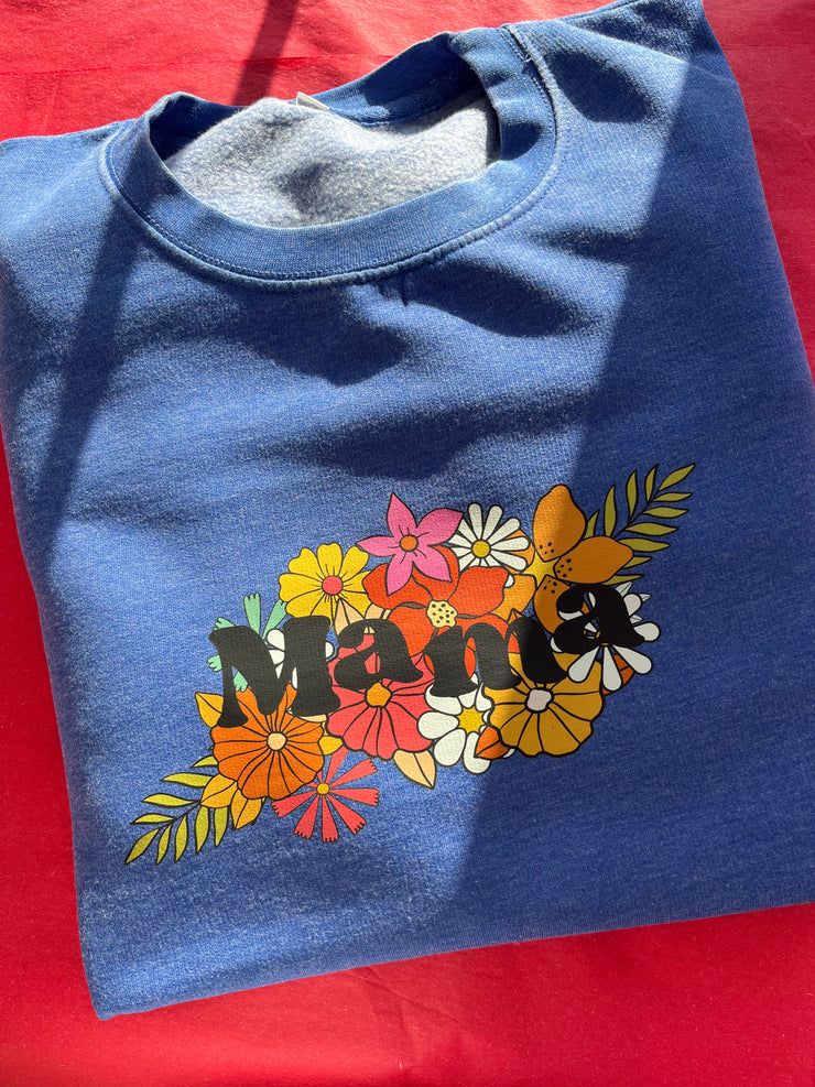 Pre-made- Mama blue Adults sweater 3XL