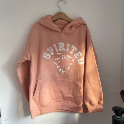 Pre-made - spirited pink pullover - 7-8 years