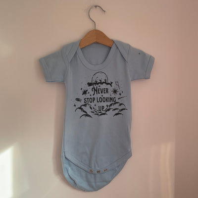 Pre-made - christmas never stop looking up vest (misfit ink on sleeve)- 6-12 months