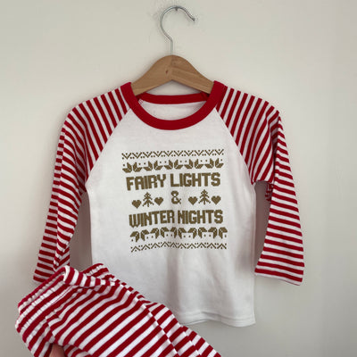 Pre-made christmas fairy lights pyjamas - Size 1-2 years