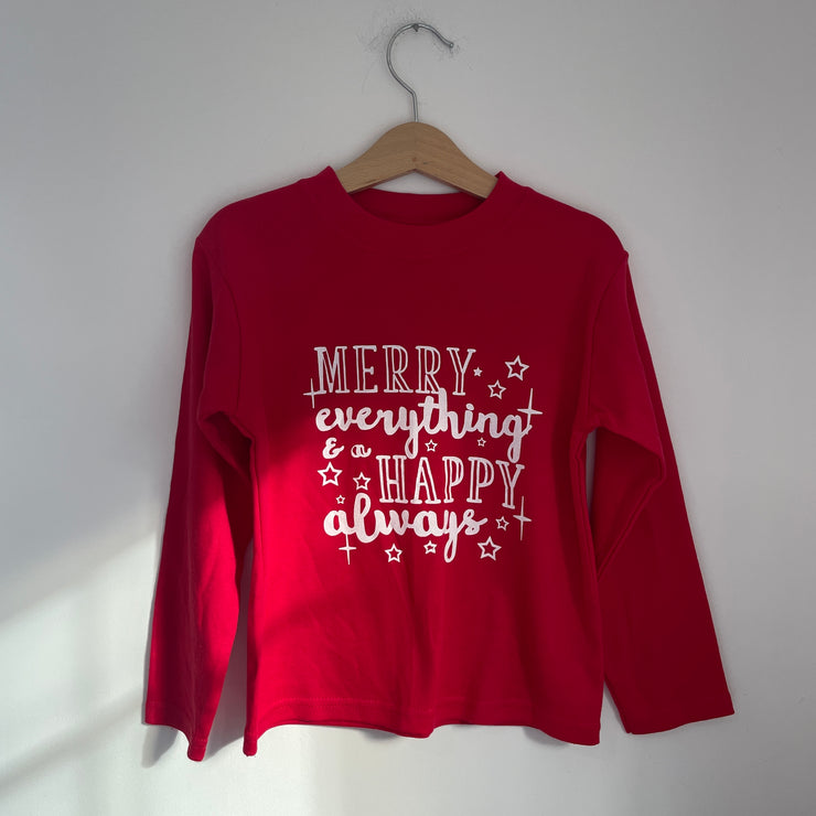 Pre-made - christmas merry everything happy always tee
