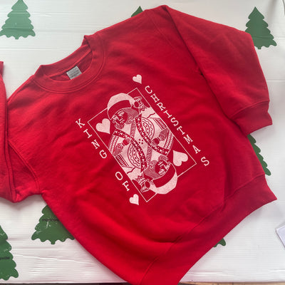 Pre-made- king of christmas red sweater 4-5 years