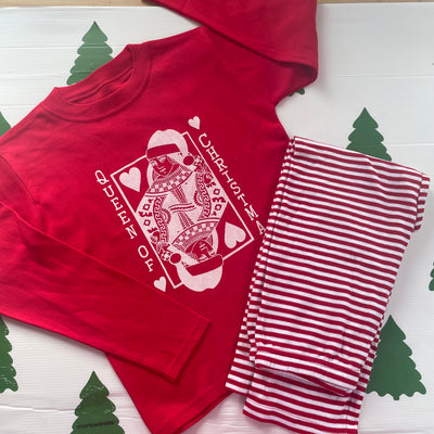 Pre-made- queen of christmas pyjamas set