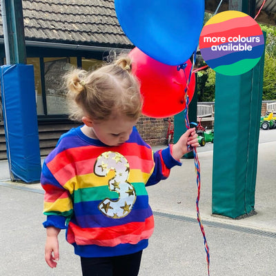 Shiny Star Birthday Rainbow Kids Jumper