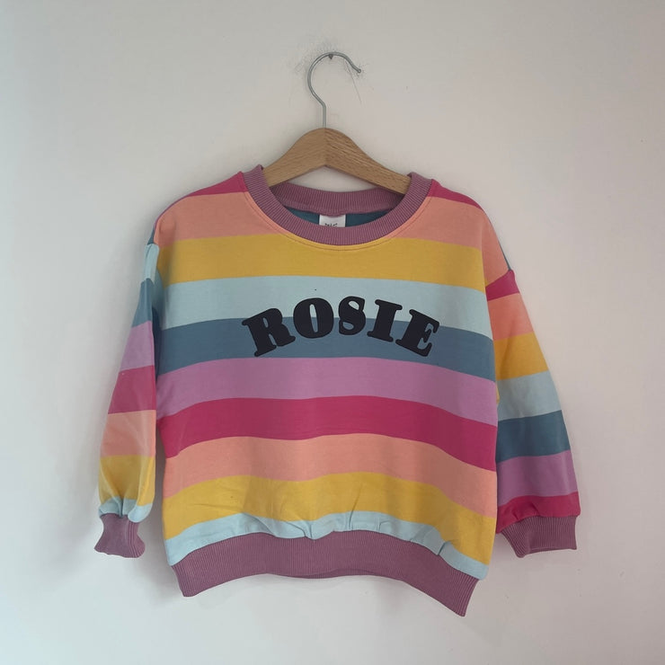 Personalised name kids Rainbow Jumper & Sets Misfits