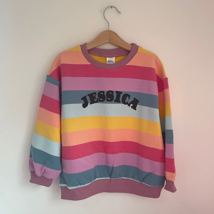 Personalised name kids Rainbow Jumper & Sets Misfits