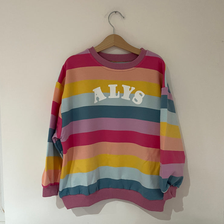 Personalised name kids Rainbow Jumper & Sets Misfits