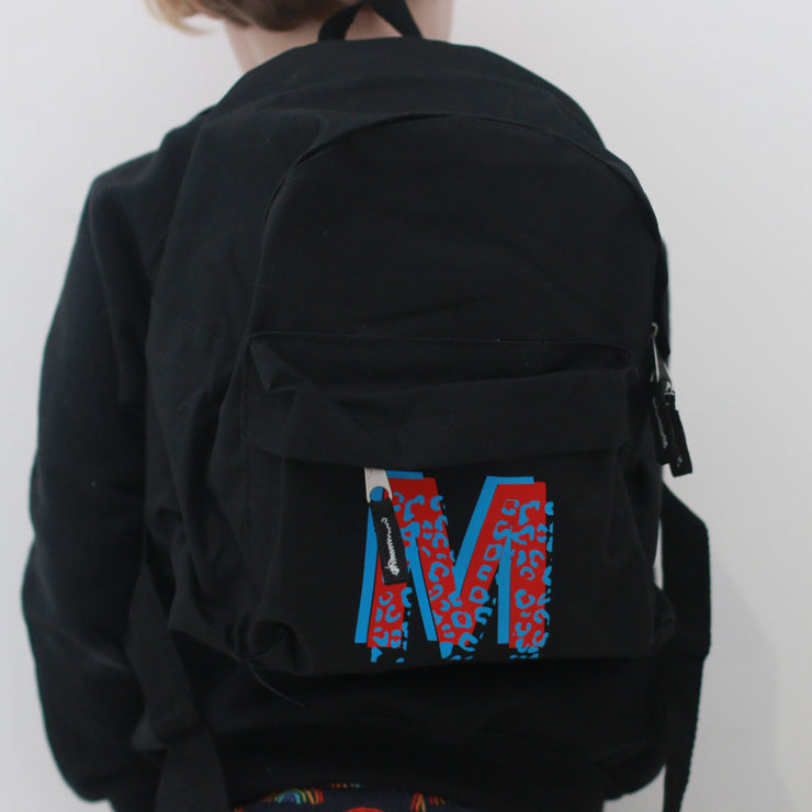 Leopard initial Backpack