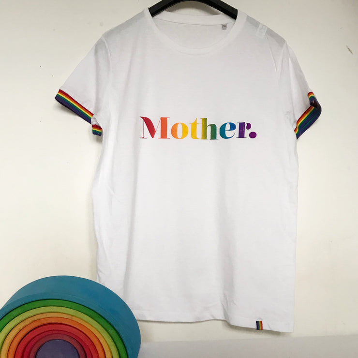 Rainbow Sleeved Mother. Tee