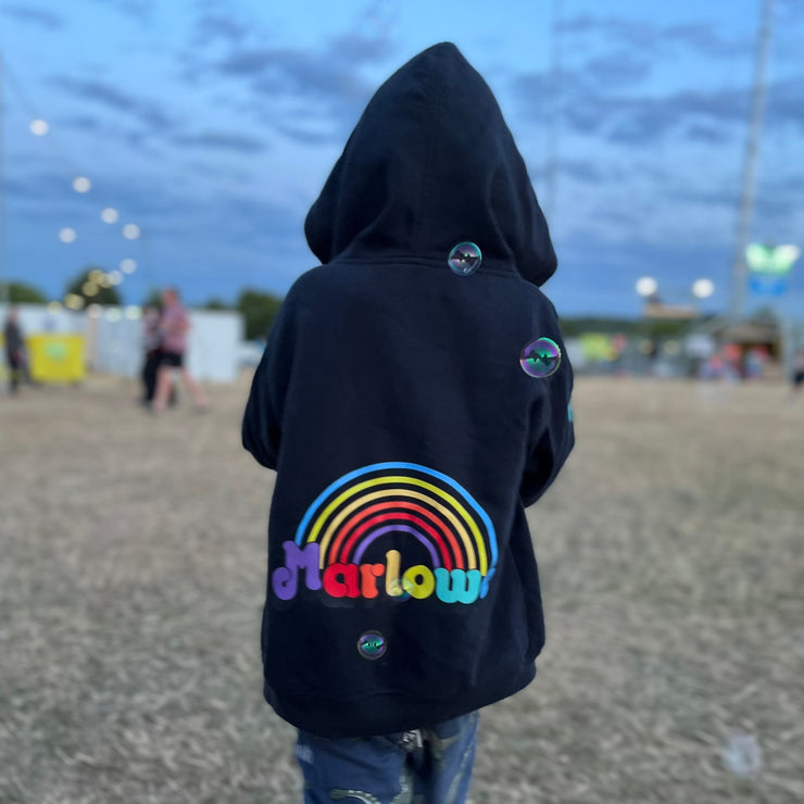 Retro rainbow Kids Hoodie