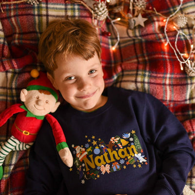 Merry Moniker (Personalised name) Kids Sweater/Sweatshirt