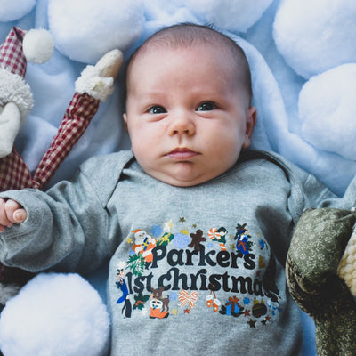 First Christmas moniker baby items