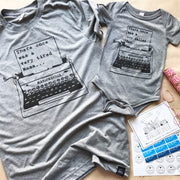 Tired Mama Ladies Typewriter T-Shirt