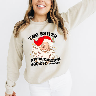 Santa Appreciation society (Personalised year) Christmas Adults Sweater/Sweatshirt