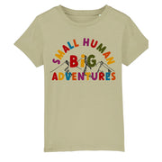 Small Human Big Adventures kids organic t-shirt