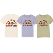 Small Human Big Adventures kids organic t-shirt