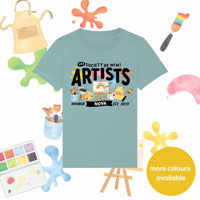 Mini Dreams Artist kids (Personalised) organic t-shirt