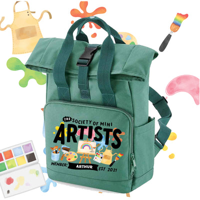 Mini Dreams Artists Roll-top (personalised) Backpack (small and large)