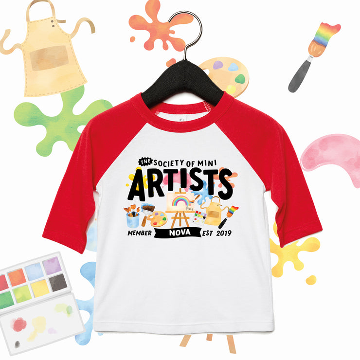 Mini Dreams Artist (Personalised) Kids Raglan