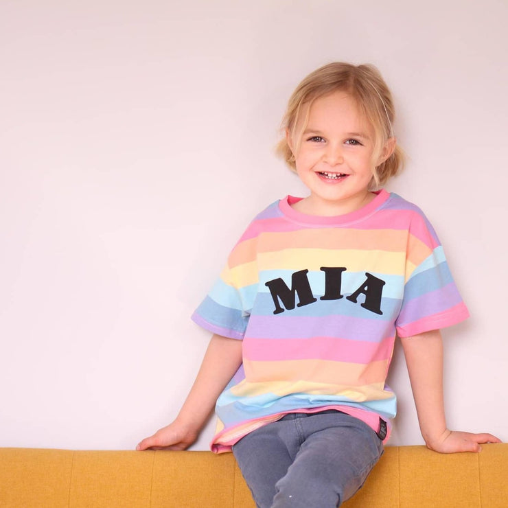 Personalised Pastel Striped Tee