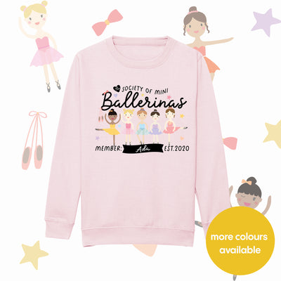 Mini Dreams Ballerina kids (personalised) sweater