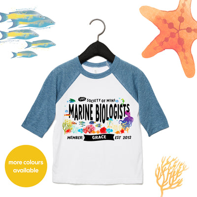 Mini Dreams Marine Biologist (Personalised) Kids Raglan