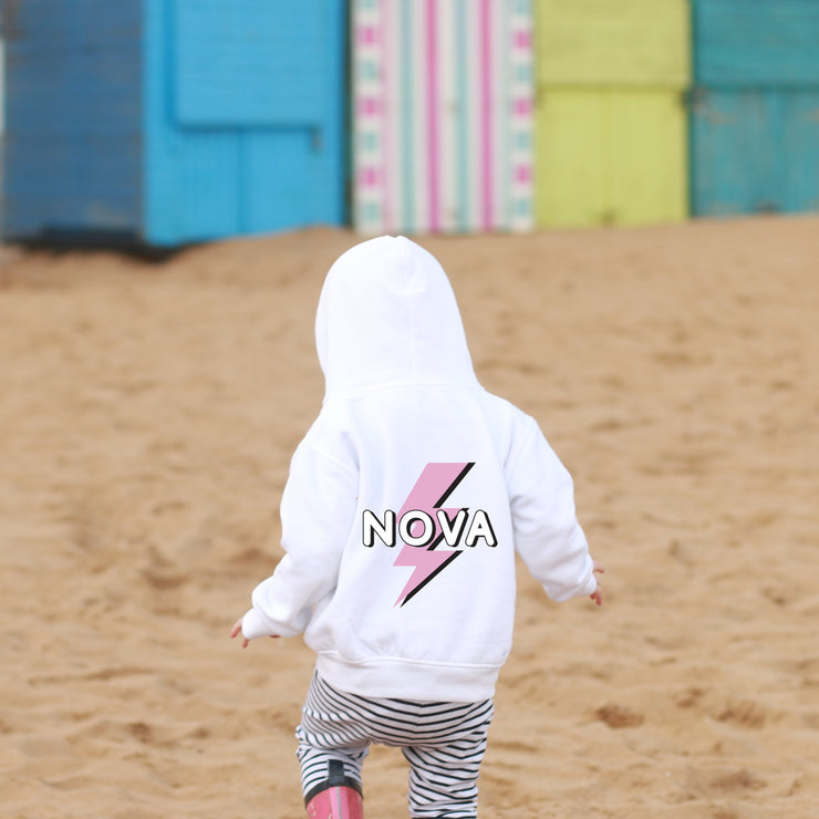 Personalised Bolt Name Kids Hoodie