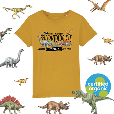 Mini Dreams palaeontologist kids organic t-shirt