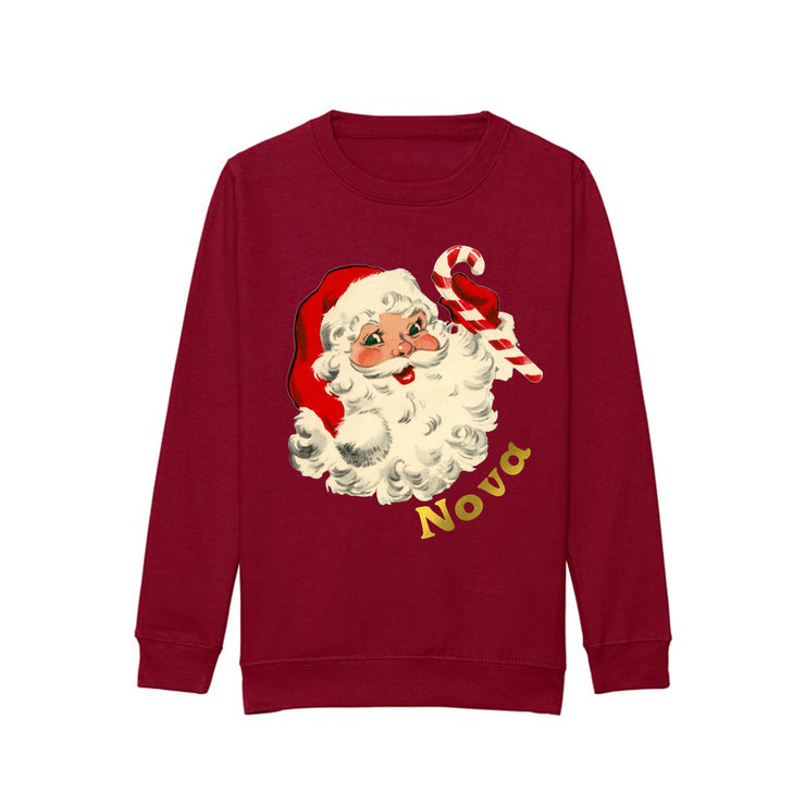 Vintage Personalised Santa Kids Sweater/Sweatshirt