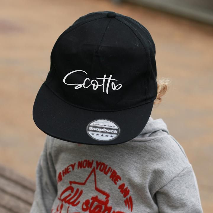 kids personalised cap snap back uk