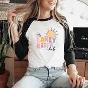 Early Riser Adults Adults Tee/Raglan Personalised date