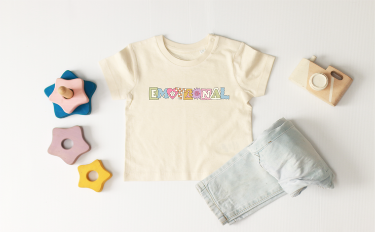 Emotional- organic t-shirt (adults and kids)