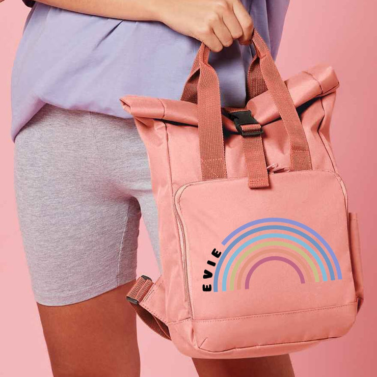 End of the Rainbow Roll Top Backpack (small and large)