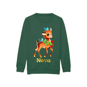 Vintage Personalised deer Kids Sweater/Sweatshirt