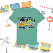 Mini Dreams Train Driver kids (Personalised) organic t-shirt