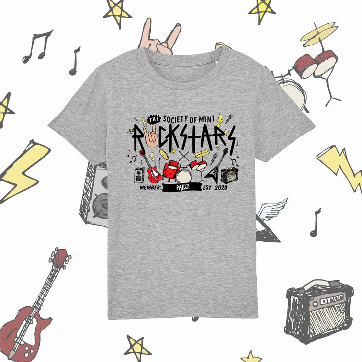 Mini Dreams Rockstar kids (Personalised) organic t-shirt