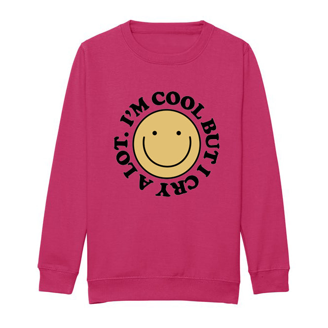 I'm cool but I cry a lot kids sweater