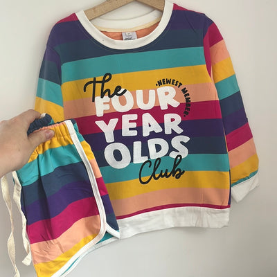 Pre-made- four club sweatshirt and shorts set