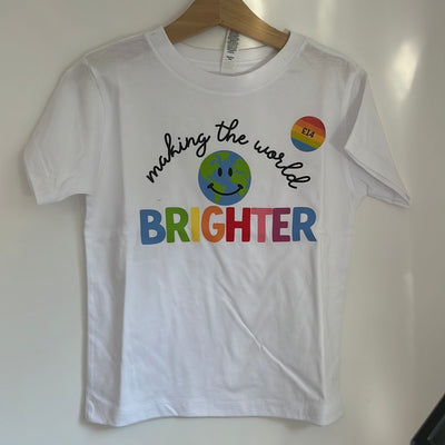 Pre-made - making the world brighter white tee (various sizes)