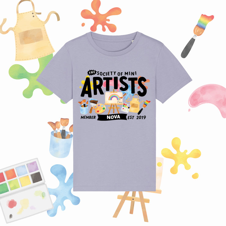 Mini Dreams Artist kids (Personalised) organic t-shirt