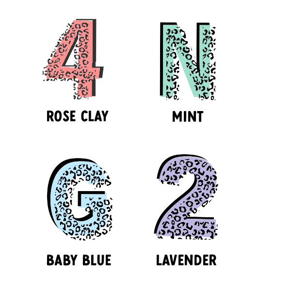 Leopard initial or number Kids tee