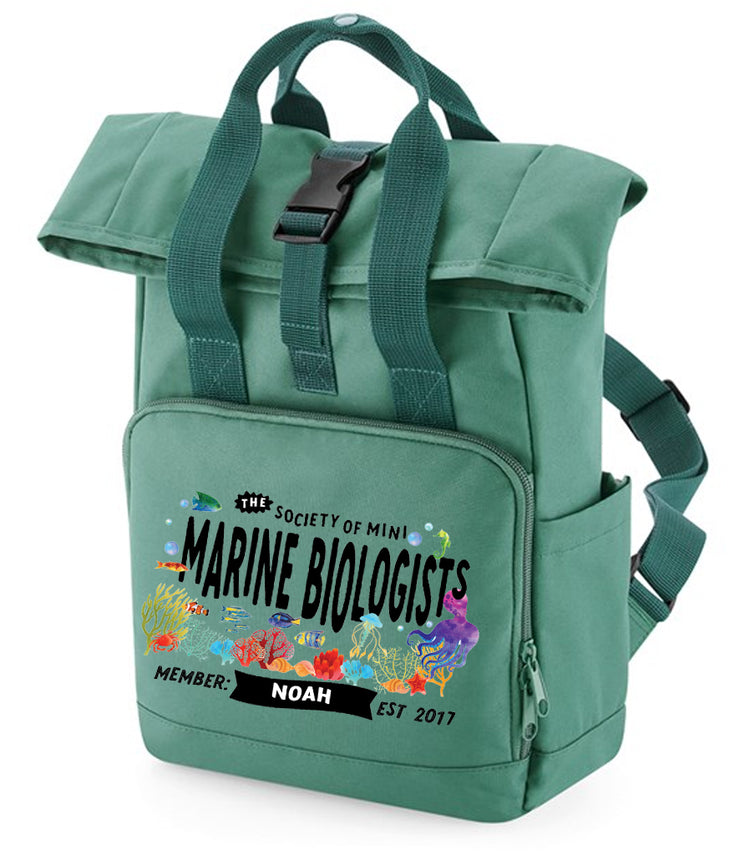 Mini Dreams Marine Biologist Roll-top (personalised) Backpack (small and large)