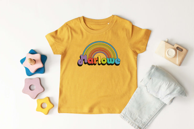 New retro rainbow kids t-shirt