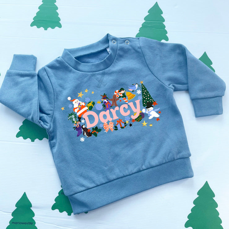 Merry Moniker (Personalised name) baby sweater/sweatshirt