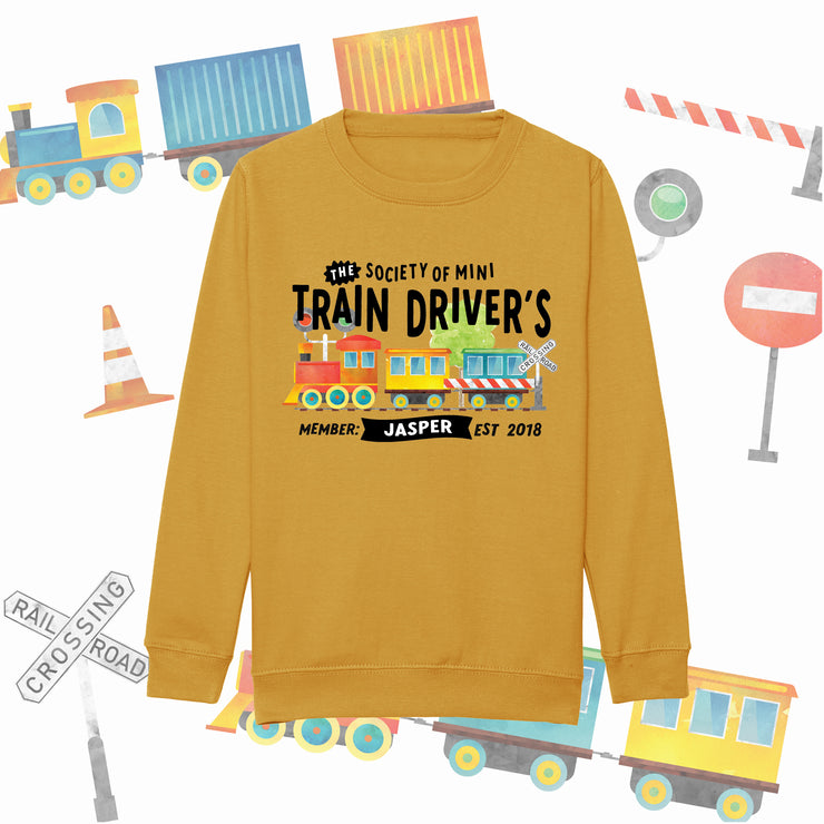 Mini Dreams Train Driver kids (personalised) sweater