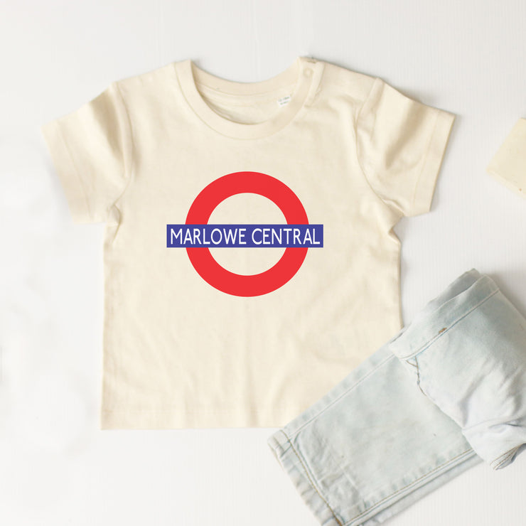 London Tube (Personalised) kids organic t-shirt