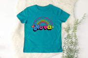 New retro rainbow kids t-shirt