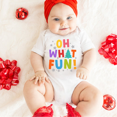 Oh what fun  Baby Footed Romper/ Vest