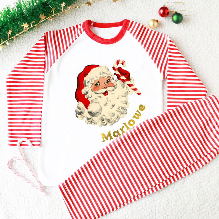 Vintage Santa Christmas personalised Pyjamas